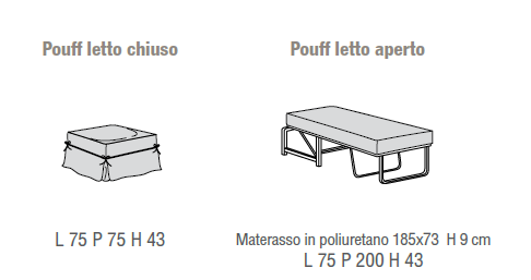 CANAPEA POUFF TRANSFORMABIL
