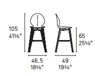 Scaun de bar BASIL CS1495