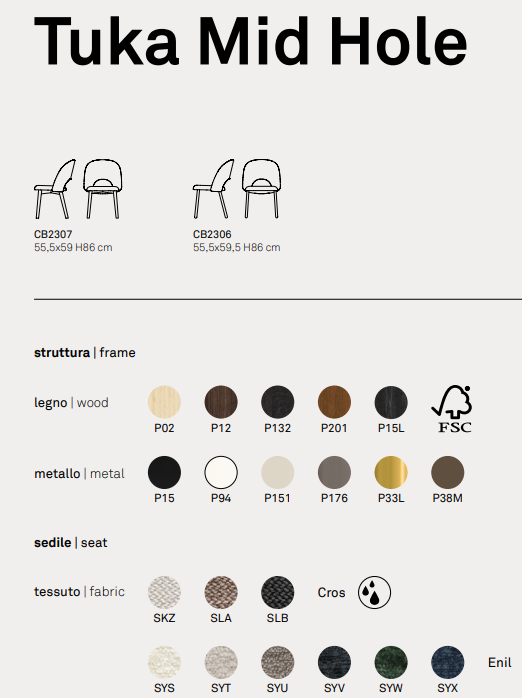SCAUN TUKA MID HOLE CB 2306