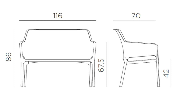 Bancuta de exterio Net Bench