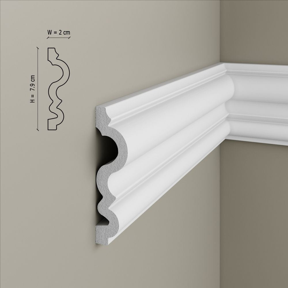 Brau decorativ din polimer rigid B12 - 8x2.1x200 cm