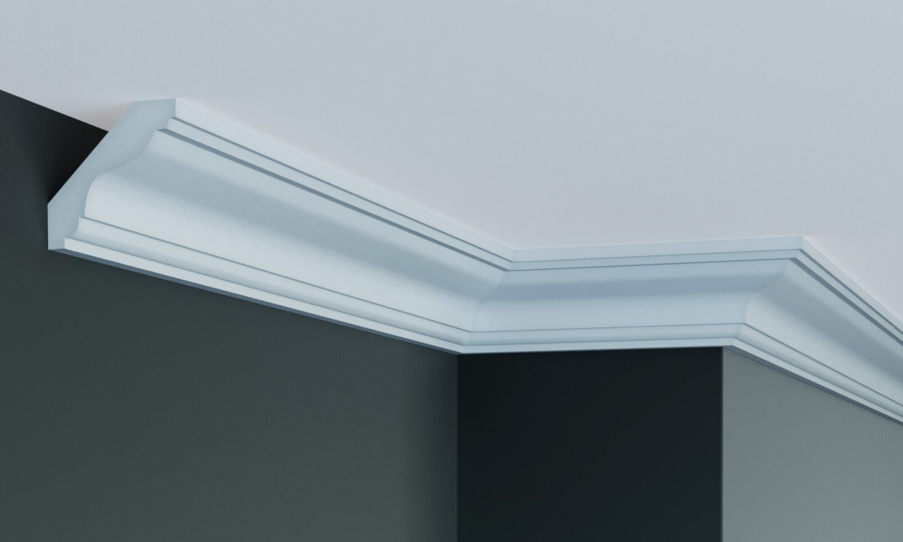 Cornisa decorativa din poliuretan Flexibil P951F - 7.2x6.8x200 cm