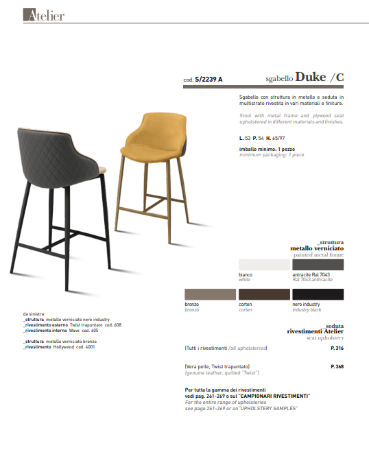 SCAUN DE BAR DUKE C