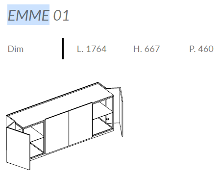 Comoda de living Emme