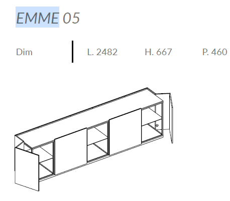 Comoda de living Emme