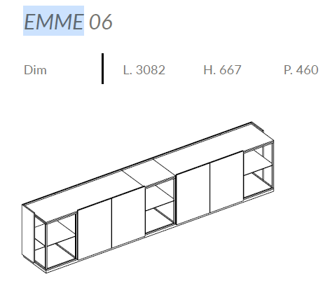 Comoda de living Emme