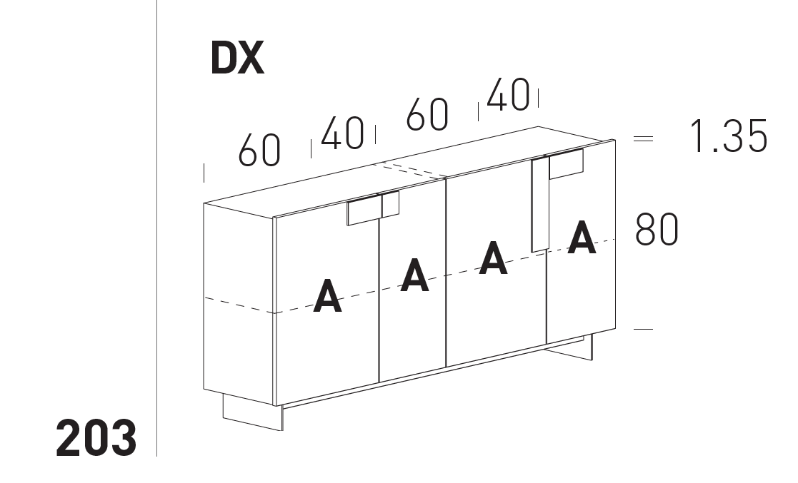 Comoda de living Ginevra