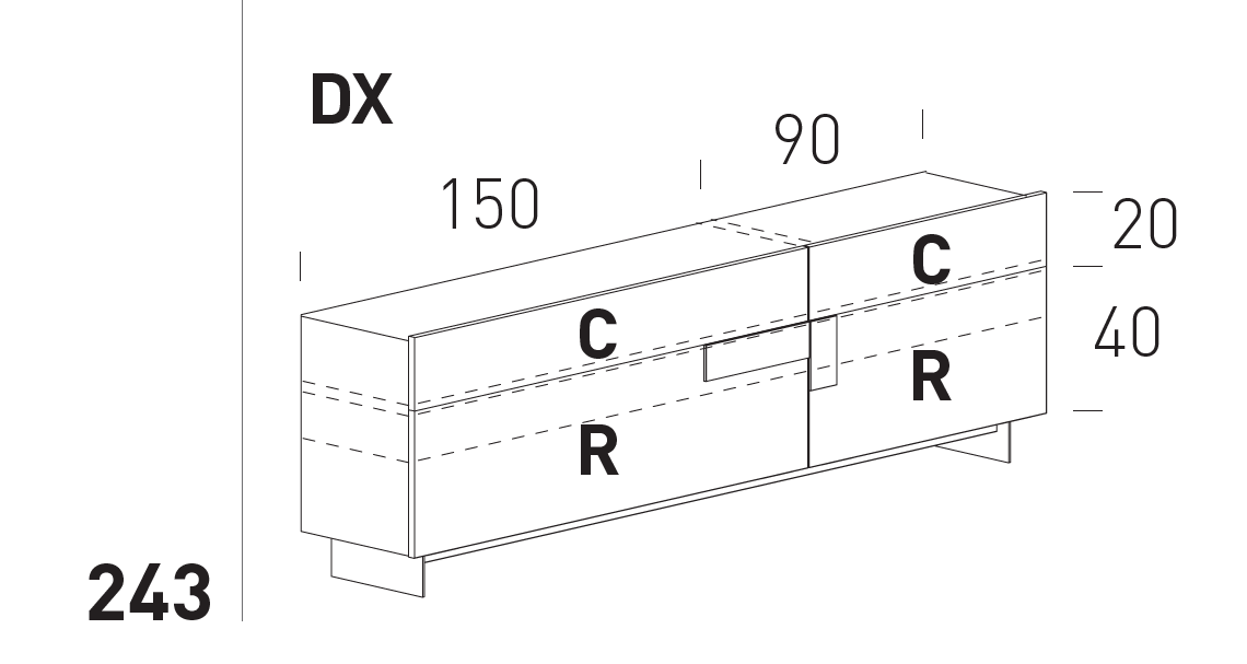 Comoda de living Ginevra