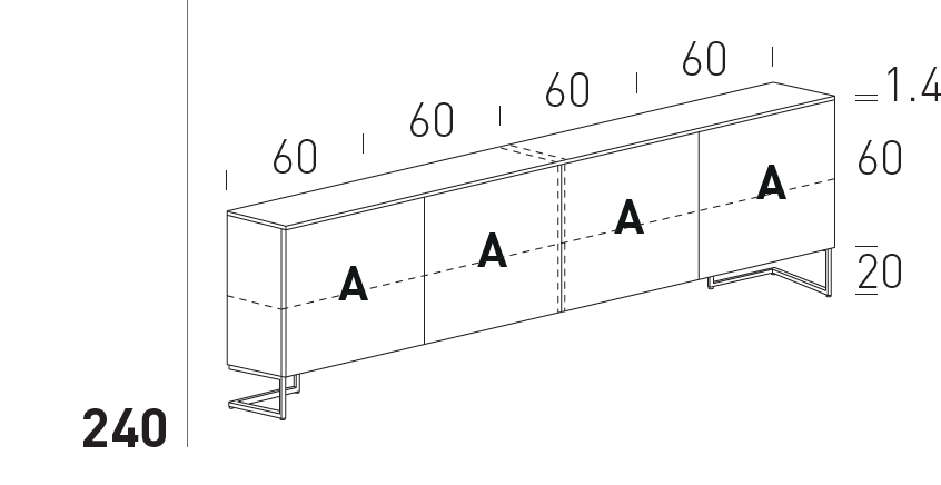 Comoda de living Grafica