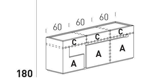 Comoda de living Logos