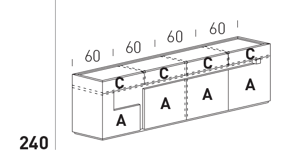 Comoda de living Logos