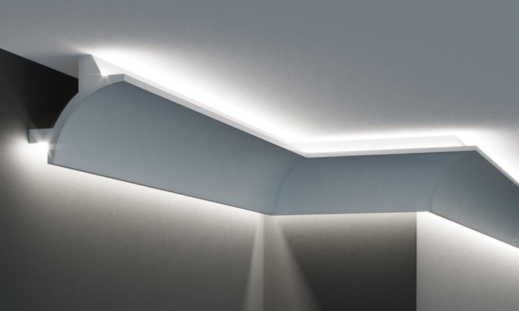 Profil pentru banda LED din poliuretan KF703 - 9x9x200 cm