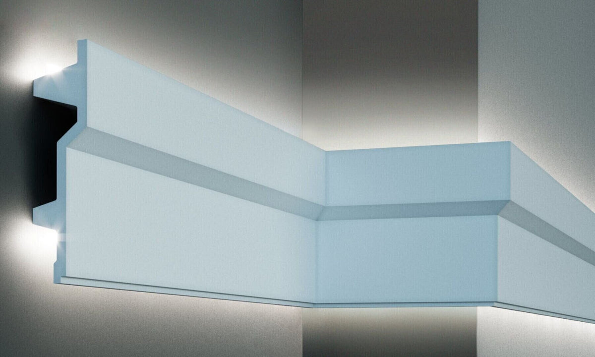 Profil pentru banda LED din poliuretan KF707 - 17.9x4.5x200 cm