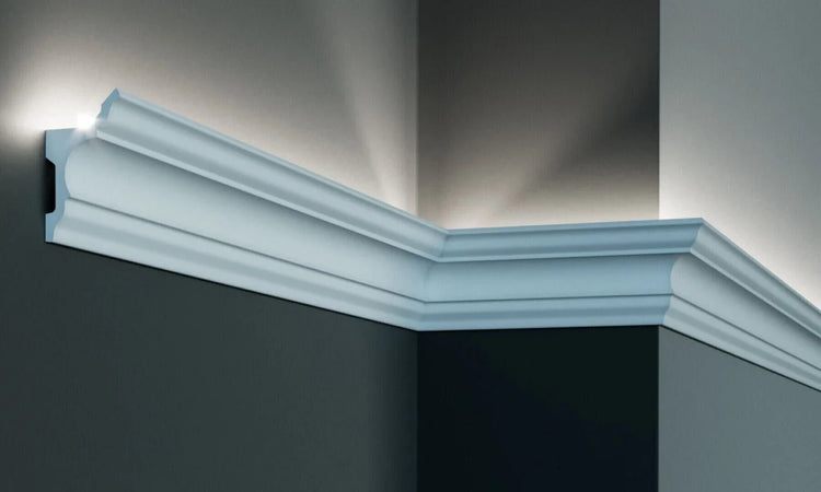 Profil pentru banda LED din poliuretan KF717 - 8.1x4.5x200 cm