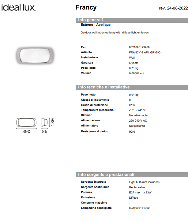 APLICA FRANCY-2 AP1/EXTERIOR