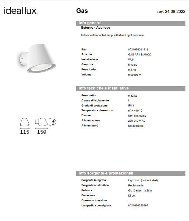 APLICA GAS AP1/EXTERIOR