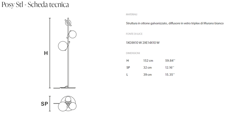 LAMPADAR POSY STL