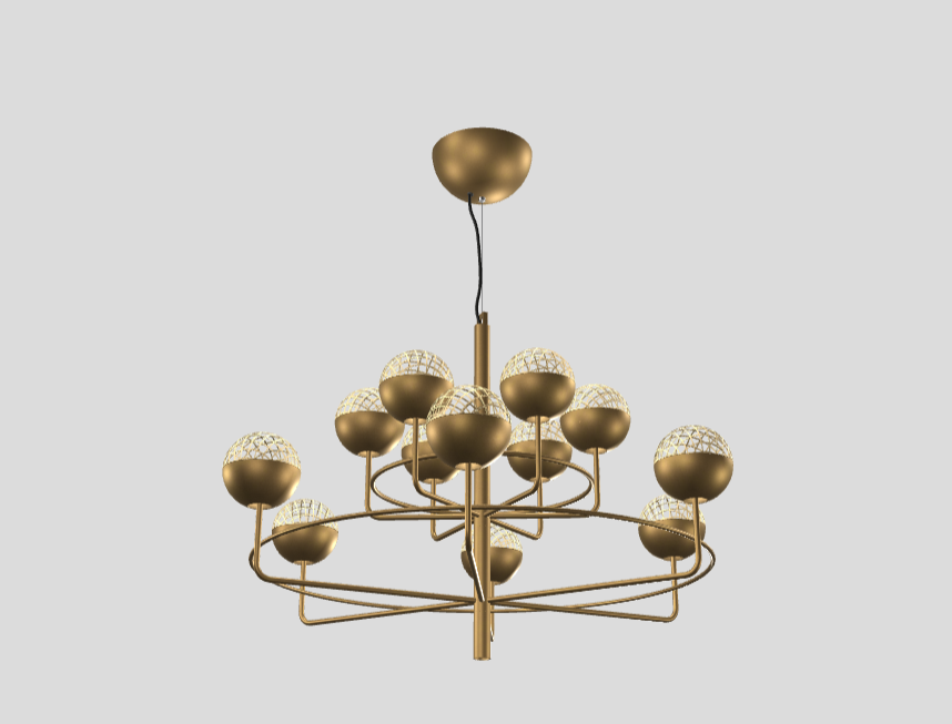 CANDELABRU IGLU SUSPENDATA CIRCULARA,S6+1/S12+1/S18+1