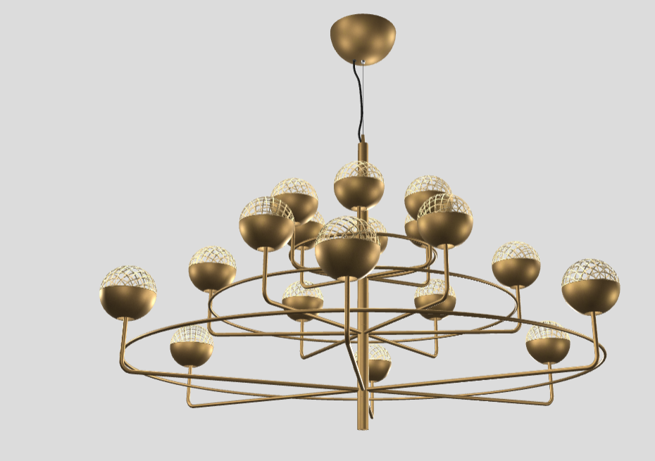 CANDELABRU IGLU SUSPENDATA CIRCULARA,S6+1/S12+1/S18+1