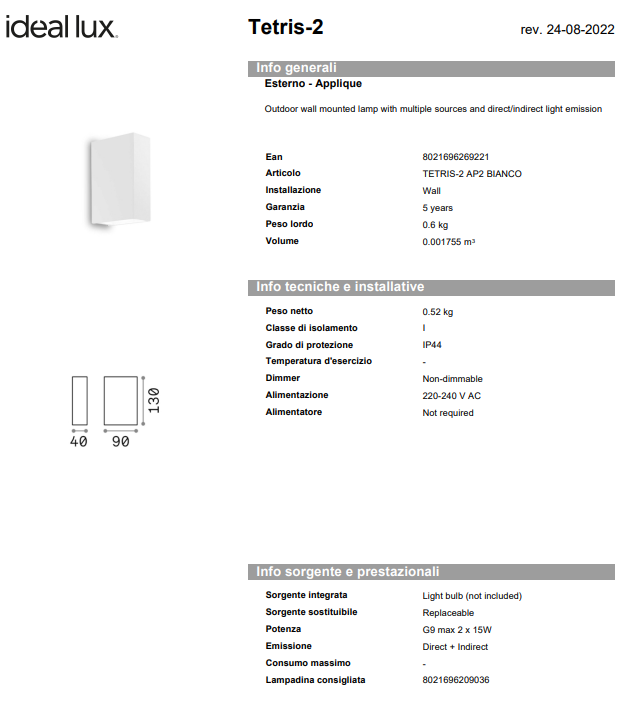 APLICA TETRIS-2 AP2/EXTERIOR