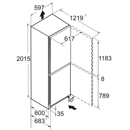 Combina frigorifica Liebherr CBNbsd 578i