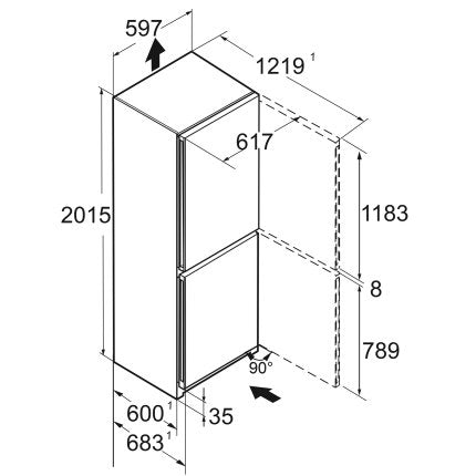 Combina frigorifica Liebherr CBNstd 578i