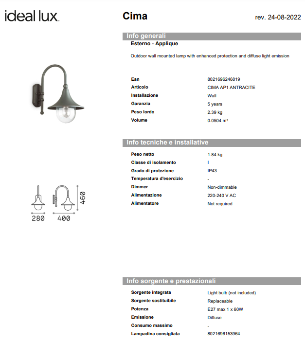 APLICA CIMA AP1/EXTERIOR