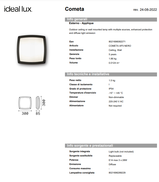 APLICA COMETA AP3/EXTERIOR