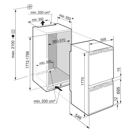 Combina frigorifica incorporabila Liebherr ICBNd 5153