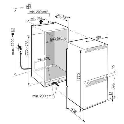 Combina frigorifica incorporabila Liebherr ICBNdi 5183