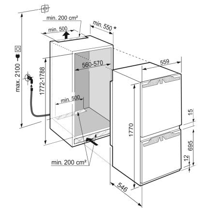 Combina frigorifica incorporabila Liebherr ICNdi 5173