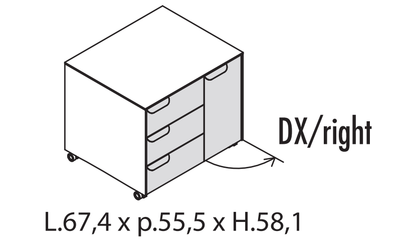 Corp cu sertare Fil Rouge