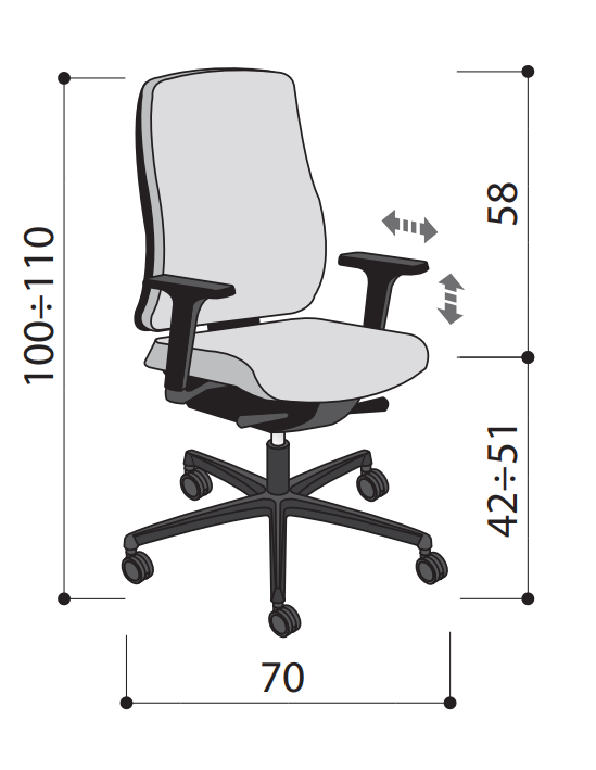 Scaun de birou Oscar (simplu)