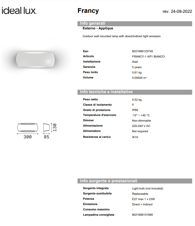 APLICA FRANCY-1 AP1/EXTERIOR