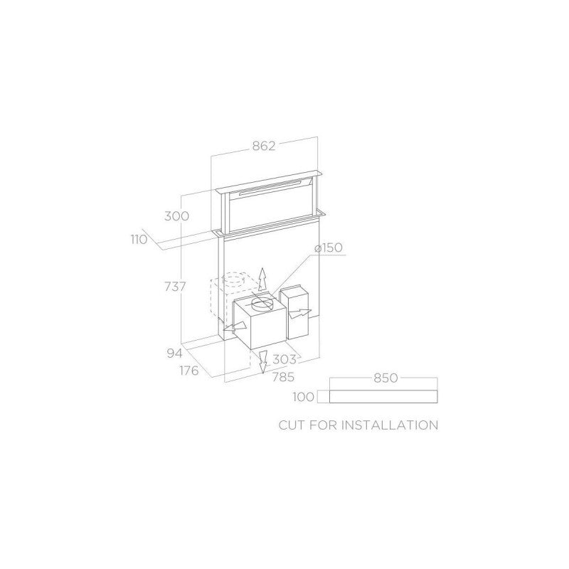 Hota incorporabila Elica GETUP IX/A/90-IN PRF0161680
