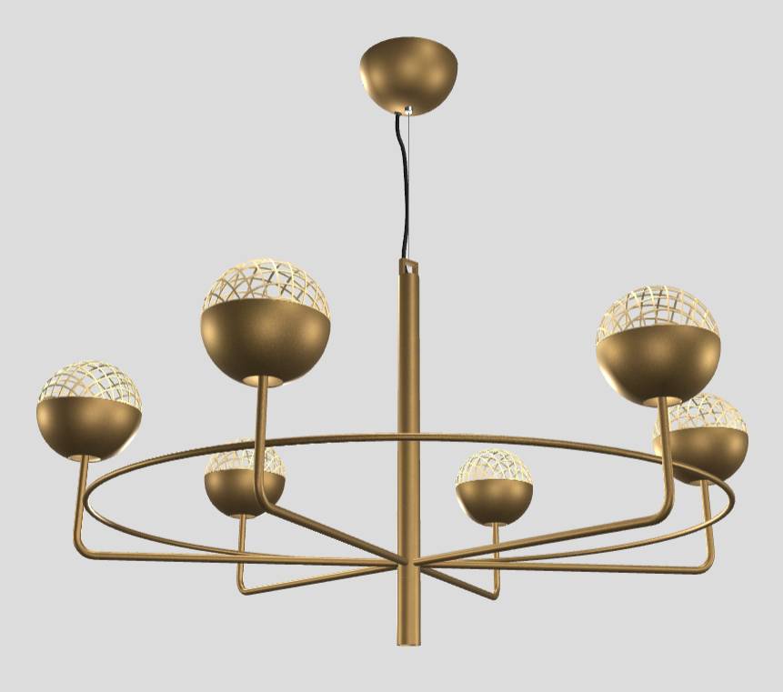 CANDELABRU IGLU SUSPENDATA CIRCULARA,S6+1/S12+1/S18+1