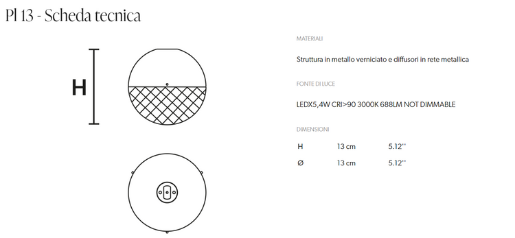 PLAFONIERA IGLU PL13/PL18/PL25