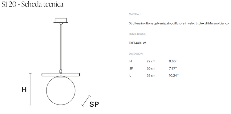 Pendul POSY S1 12/S1 16/S1 20/S1 25