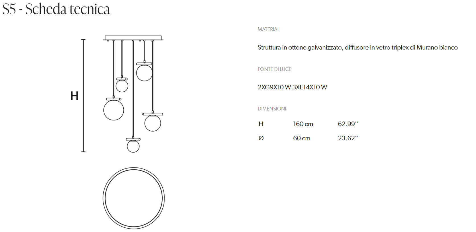 Candelabru POSY COMPOSIZIONE S3/S5