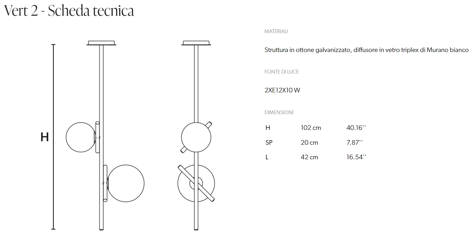 Candelabru POSY VERTICALA VERT2/VERT3