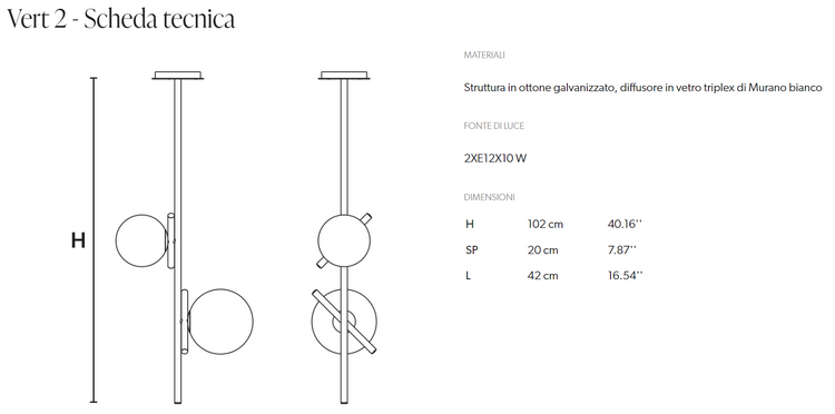 Candelabru POSY VERTICALA VERT2/VERT3