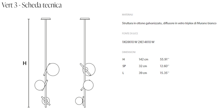Candelabru POSY VERTICALA VERT2/VERT3