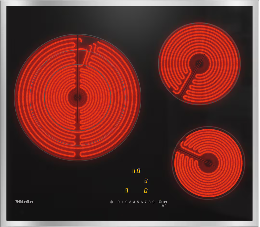 Plita incorporabila electrica Miele Silver cu 3 zone KM 6527 FR