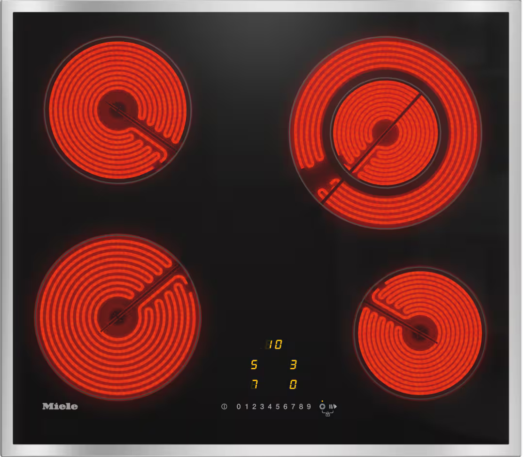 Plita incorporabila electrica Miele Silver cu 4 zone KM 6520 FR