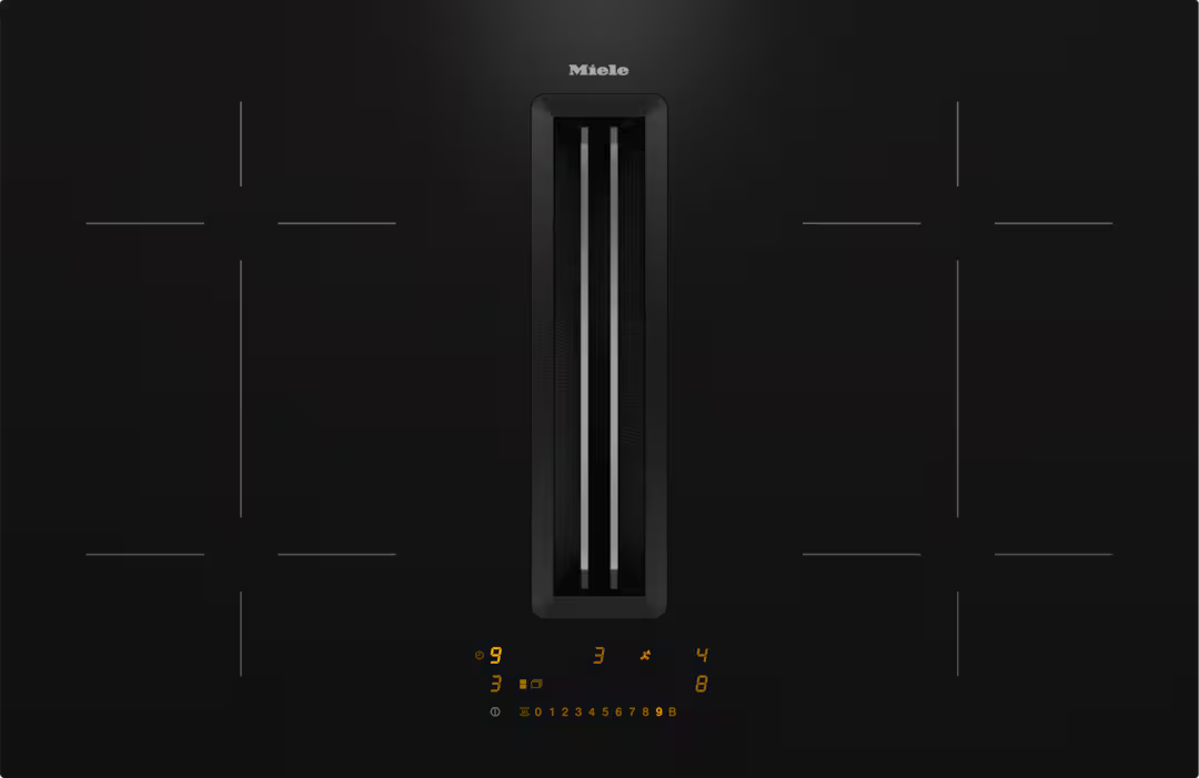 Plita incorporabila cu hota integrata Miele Gold cu 4 zone KMDA 7473-1 FL Silence