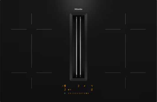 Plita incorporabila cu hota integrata Miele Gold cu 4 zone KMDA 7473-1 FL Silence