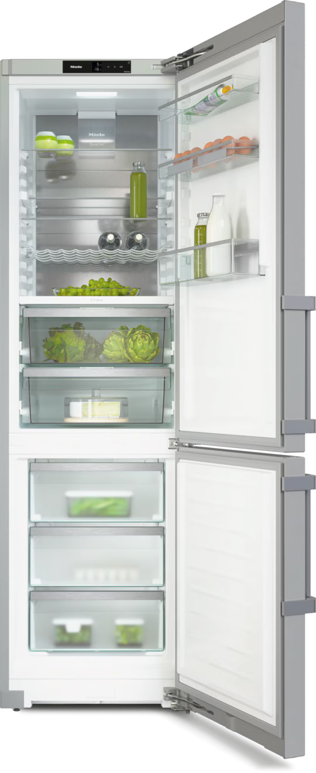 Combina frigorifica Miele Gold KFN 4799 AD Oțel colorat CleanSteel față