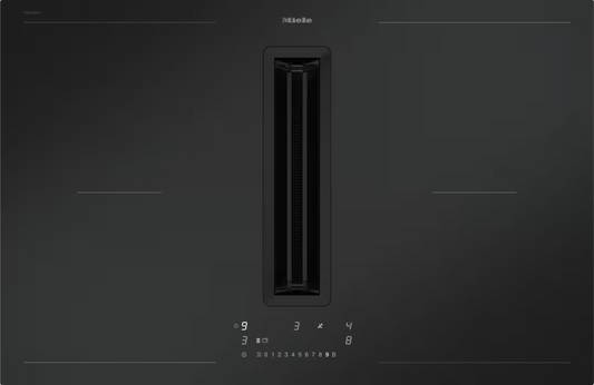 Plita incorporabila cu hota integrata Miele Diamond cu 4 zone KMDA 7876-1 FL MattFinish