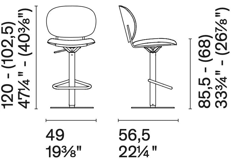 Scaun de bar INES CS2228
