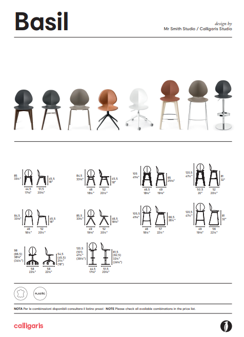 Scaun de bar BASIL  CS2233